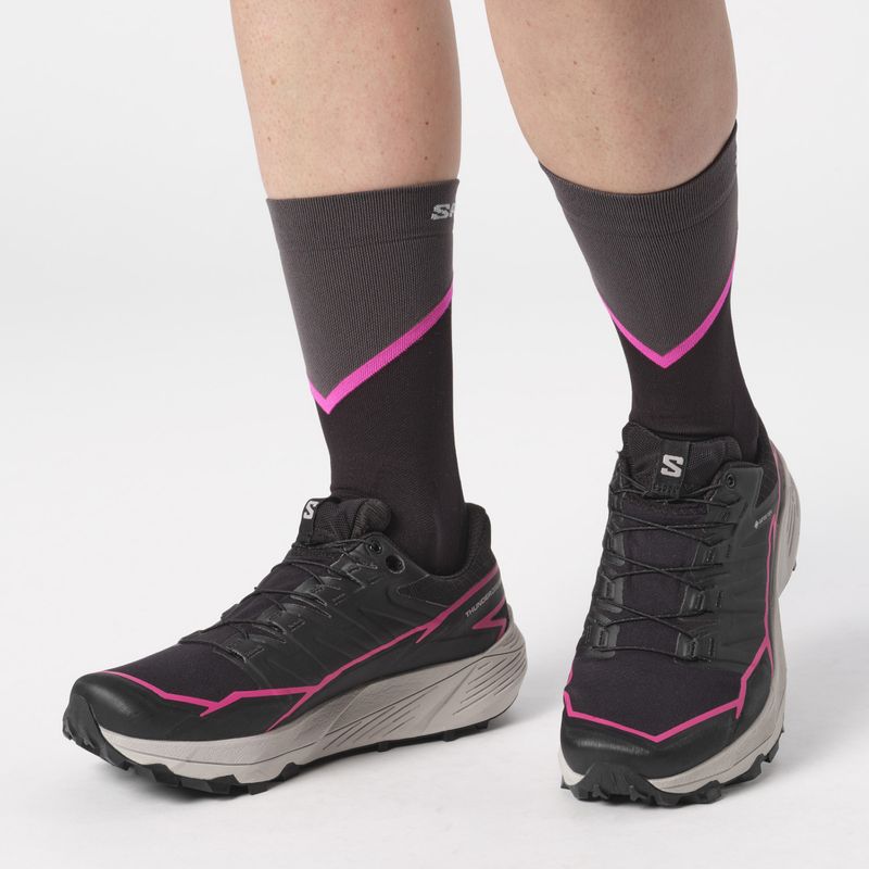 Buty do biegania damskie Salomon Thundercoss GTX black/black/pink 3