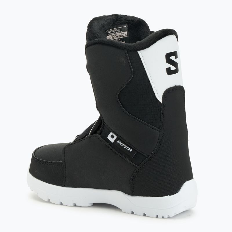 Buty snowboardowe dziecięce Salomon Whipstar Boa Jr black/black/white 2