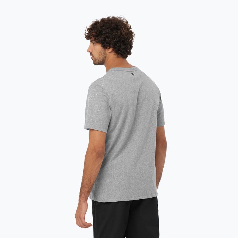 Koszulka męska Salomon Logo Performance heather grey 2