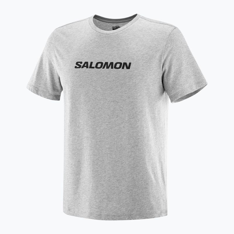 Koszulka męska Salomon Logo Performance heather grey 3