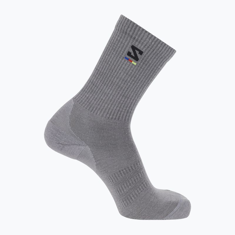 Skarpety Salomon Sunday Smart Crew shark skin/ black