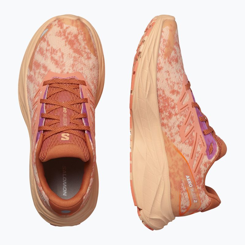 Buty do biegania damskie Salomon Aero Glide 2 spice route/peach quartz/fresh salmon 13