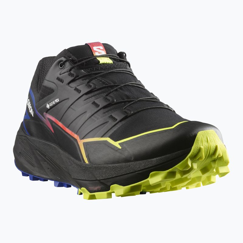 Buty do biegania męskie Salomon Thundercross GTX black/surf the web/safety yellow 8