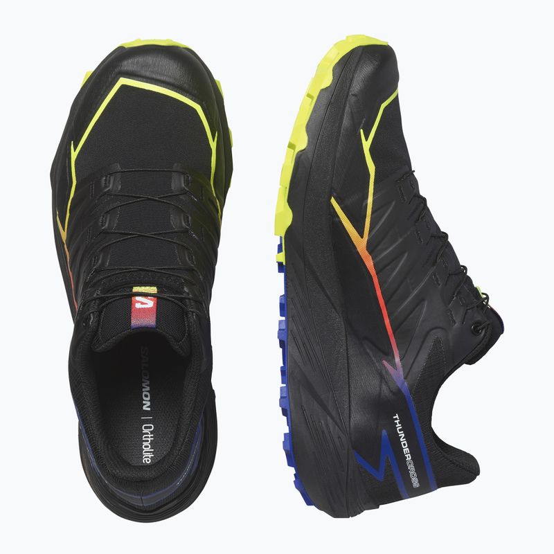 Buty do biegania męskie Salomon Thundercross GTX black/surf the web/safety yellow 13