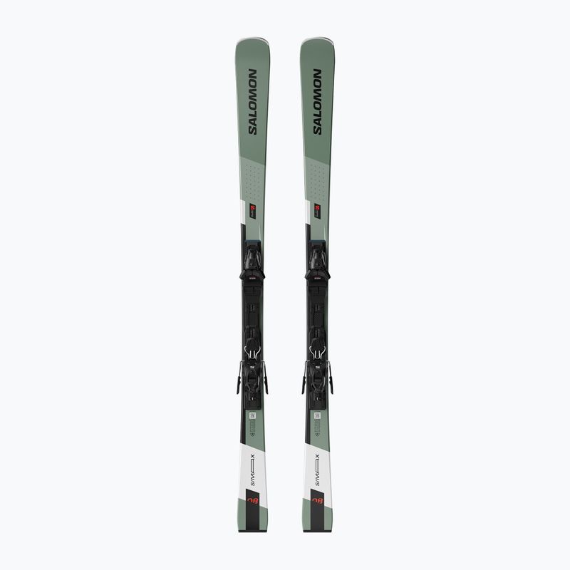 Narty zjazdowe Salomon S/Max 8 + wiązania M10 GW oil green/black/white