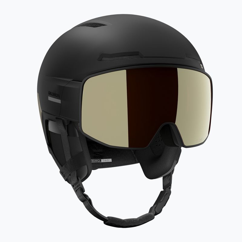 Kask narciarski Salomon Driver Prime Sigma Plus black/light bronze met/blackgold/silver pink