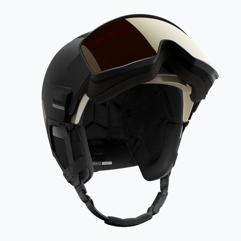 Kask narciarski Salomon Driver Prime Sigma Plus black/light bronze met/blackgold/silver pink 5