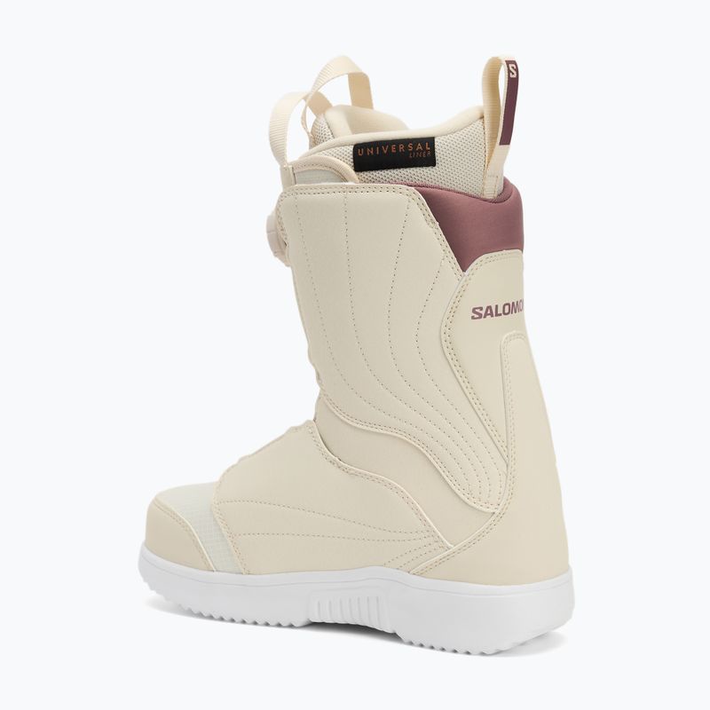 Buty snowboardowe damskie Salomon Pearl Boa almond milk/vanilla ice/grape shake 2