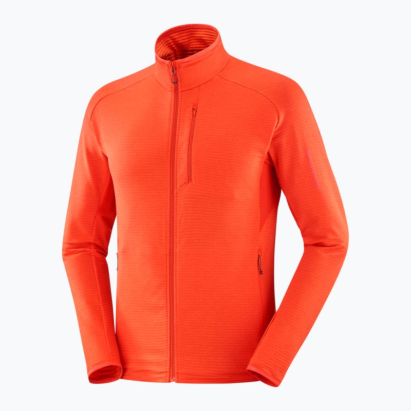 Bluza trekkingowa męska Salomon Essential Lightwarm FZ cherry tomato 5