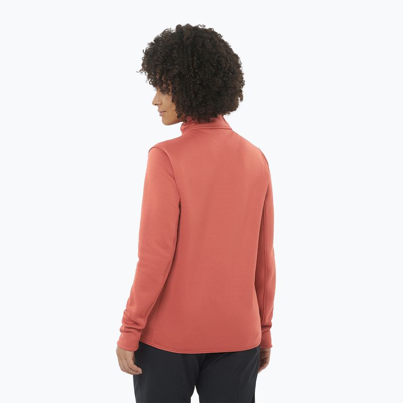 Bluza trekkingowa damska Salomon Essential Midwarm Fz tandoori spice 2
