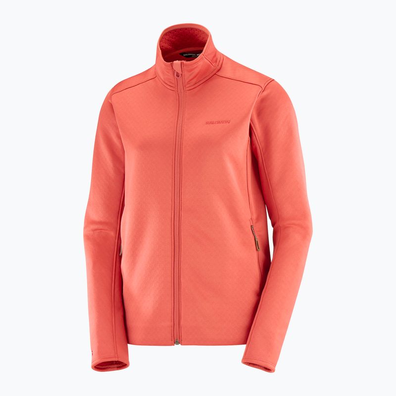 Bluza trekkingowa damska Salomon Essential Midwarm Fz tandoori spice 4