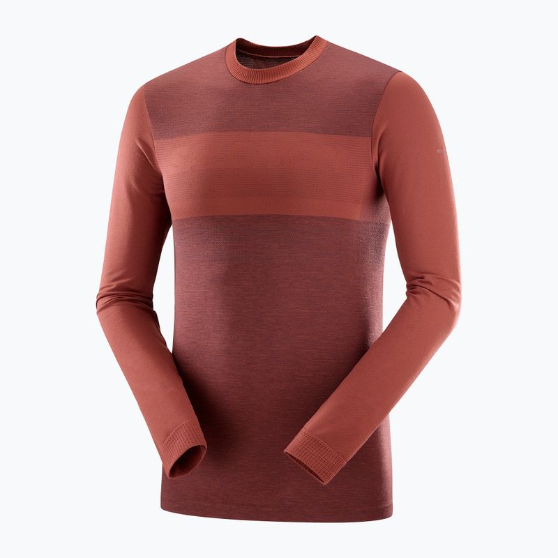 Longsleeve termoaktywny męski Salomon Essential Wool rum raisin 4