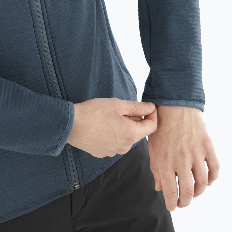 Bluza trekkingowa męska Salomon Essential Lightwarm Hd midinight navy 5