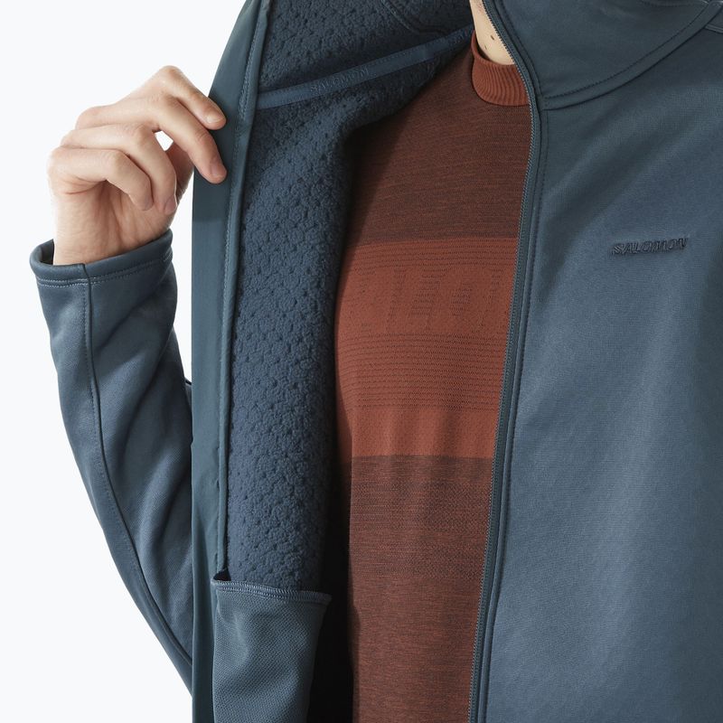 Bluza trekkingowa męska Salomon Essential Midwarm Fz midnight navy 5