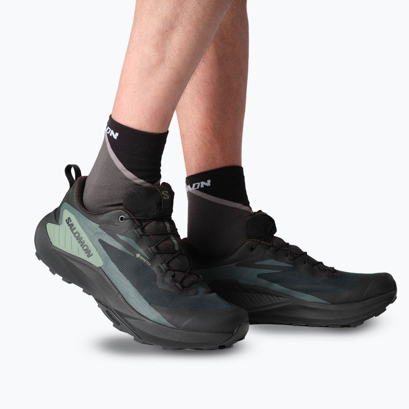 Buty do biegania męskie Salomon Genesis GTX black/agave green/urban chic 14