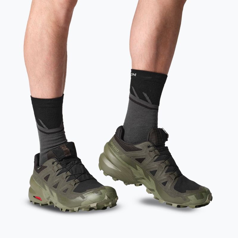 Buty do biegania męskie Salomon Speedcross 6 GTX black/peat/deep lichen green 7