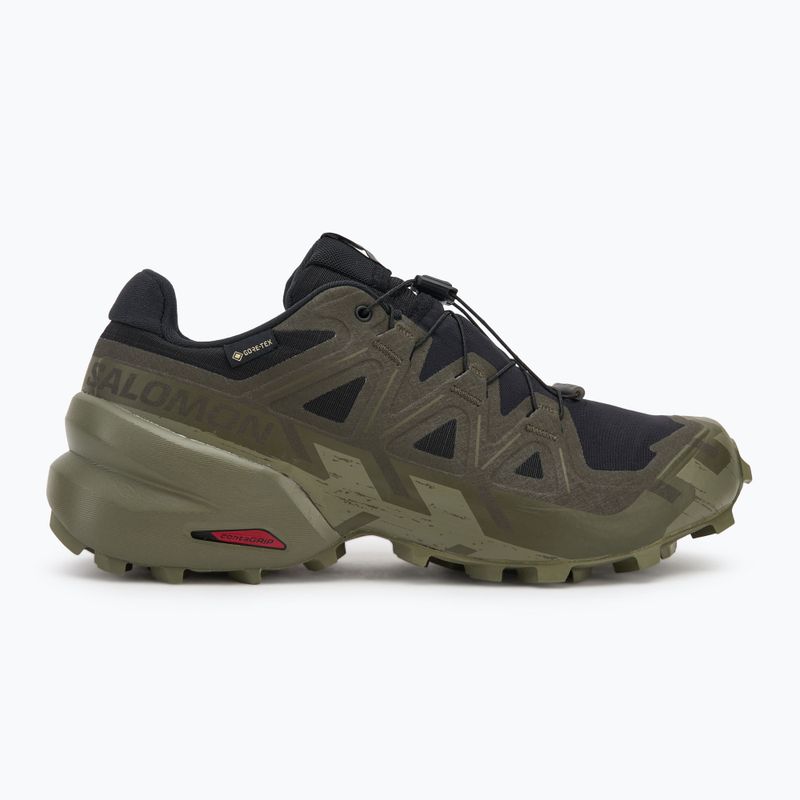 Buty do biegania męskie Salomon Speedcross 6 GTX black/peat/deep lichen green 2