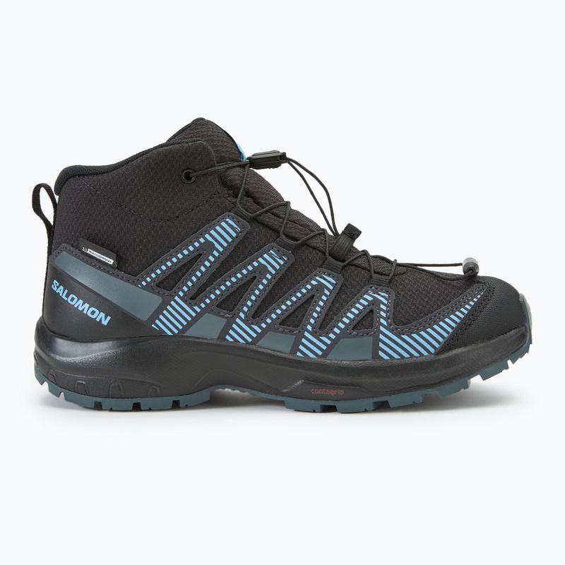 Buty trekkingowe dziecięce Salomon XA PRO V8 Mid WP black/neptune/alaskan blue 2