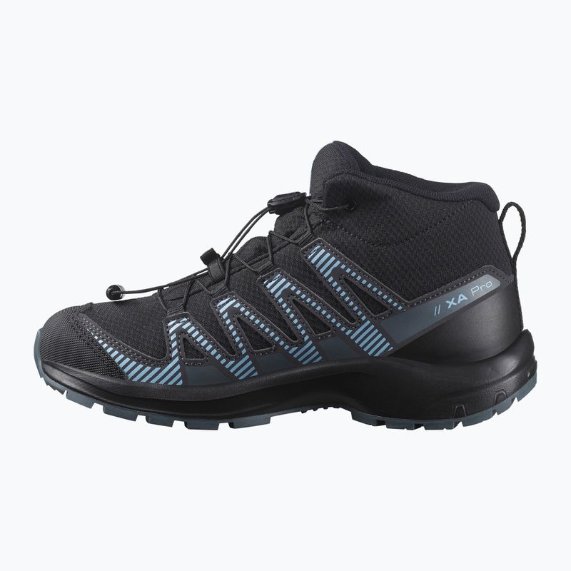 Buty trekkingowe dziecięce Salomon XA PRO V8 Mid WP black/neptune/alaskan blue 10