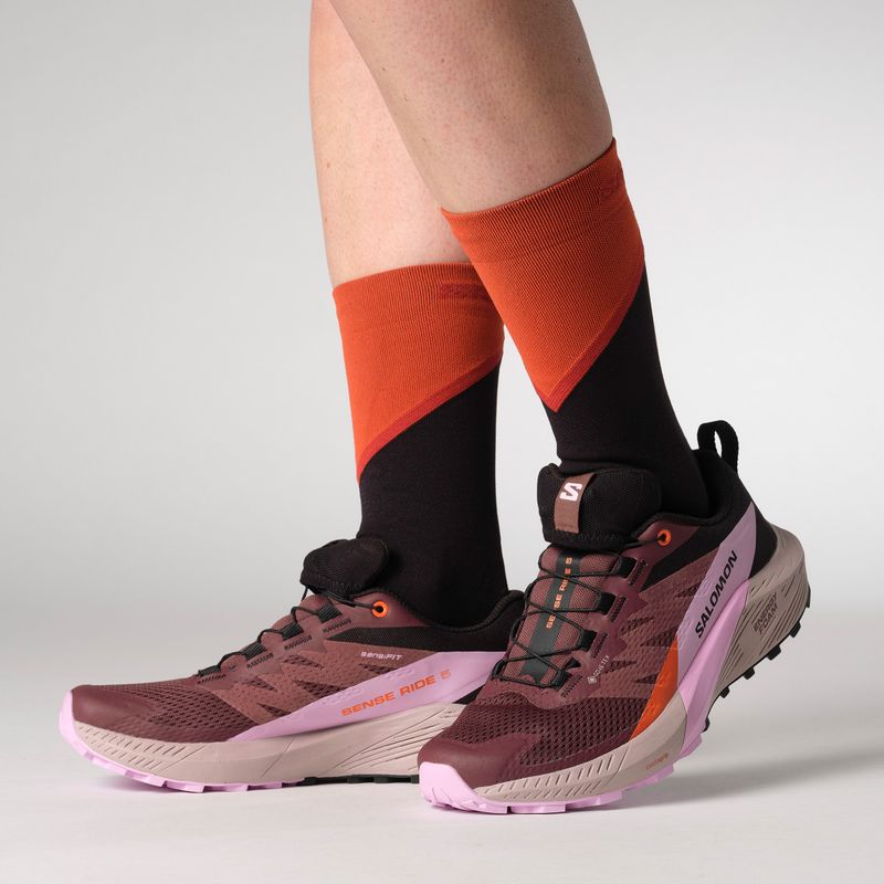 Buty do biegania damskie Salomon Sense Ride 5 GTX catawba grape/orchid bouquet/cherry tomato 10