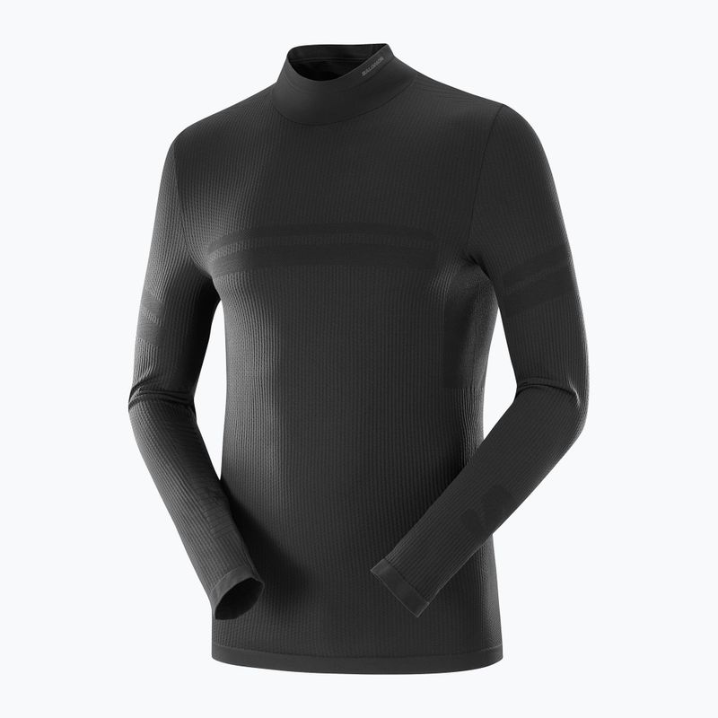 Longsleeve termoaktywny męski Salomon Essential Warm deep black 4