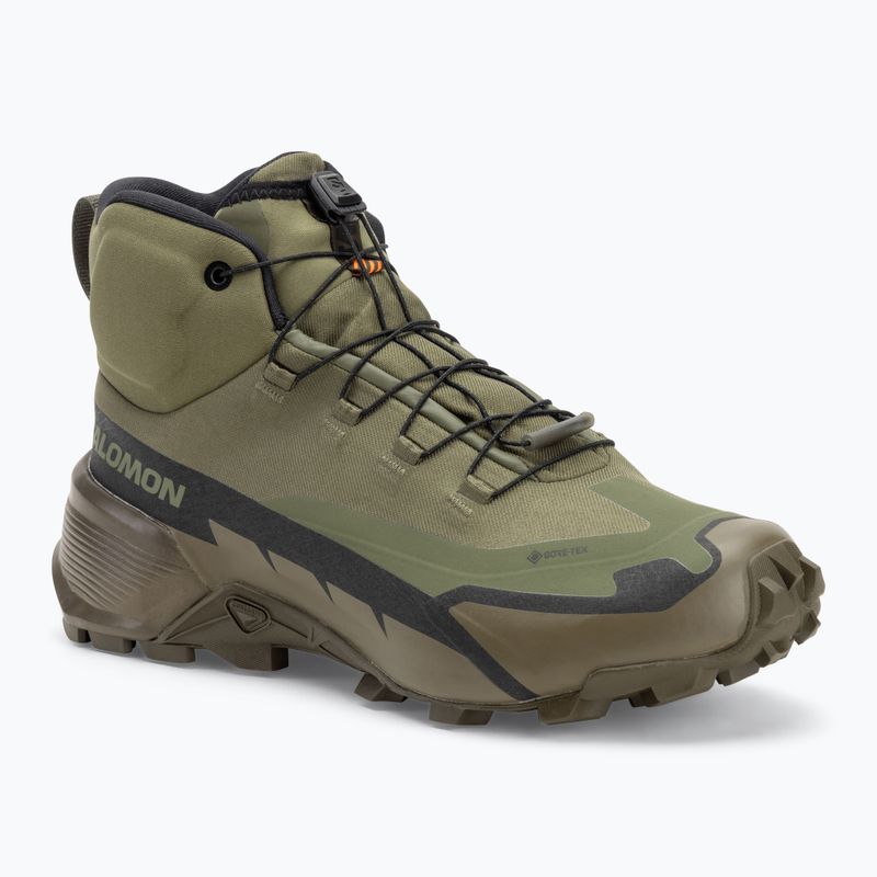 Buty trekkingowe męskie Salomon Cross Hike Tracker GTX green/earth brown