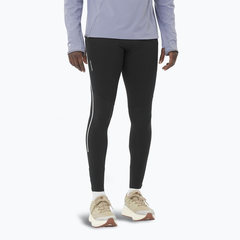 Legginsy do biegania męskie Salomon Sense Aero Stow deep black