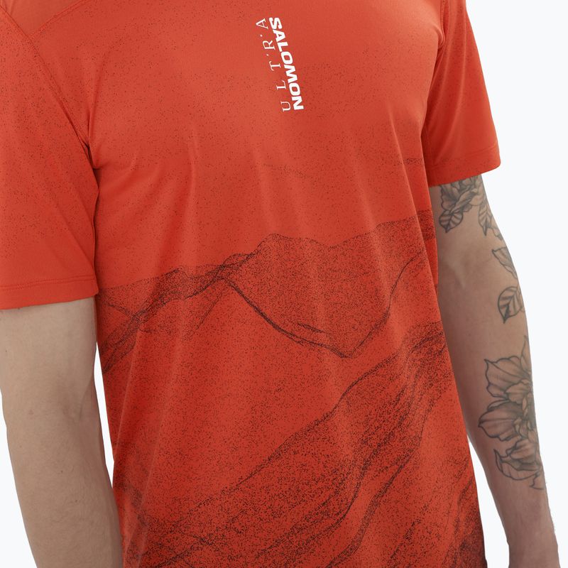 Koszulka do biegania męska Salomon S/Lab Ultra Tee Aop burnt sienna 3