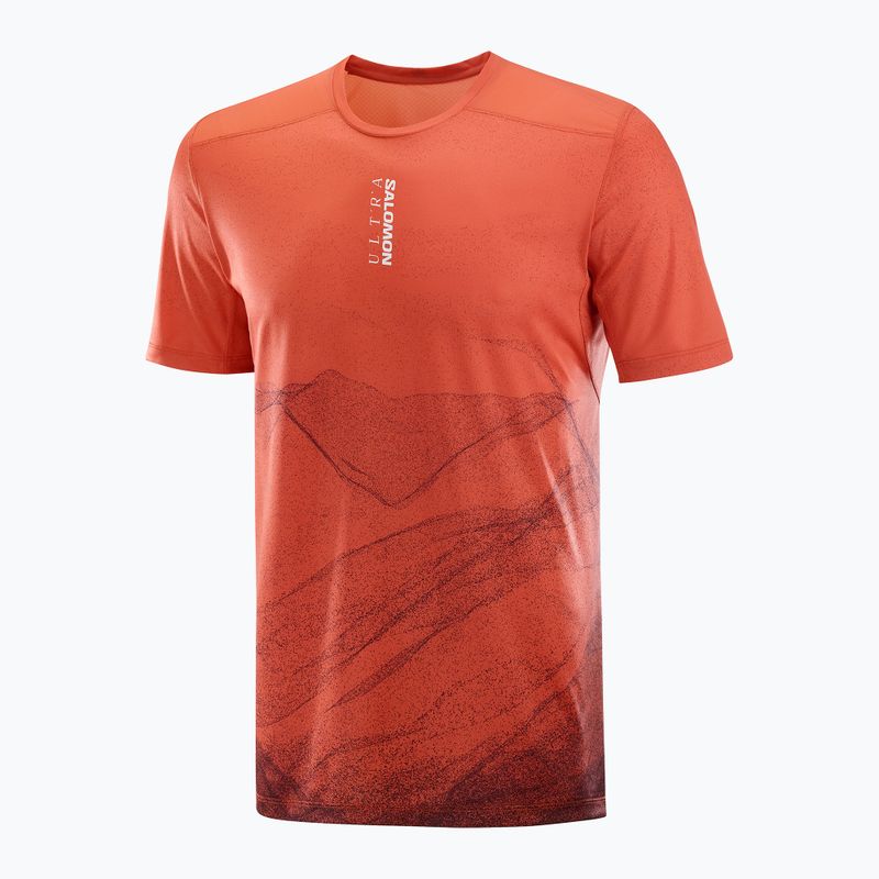 Koszulka do biegania męska Salomon S/Lab Ultra Tee Aop burnt sienna 4