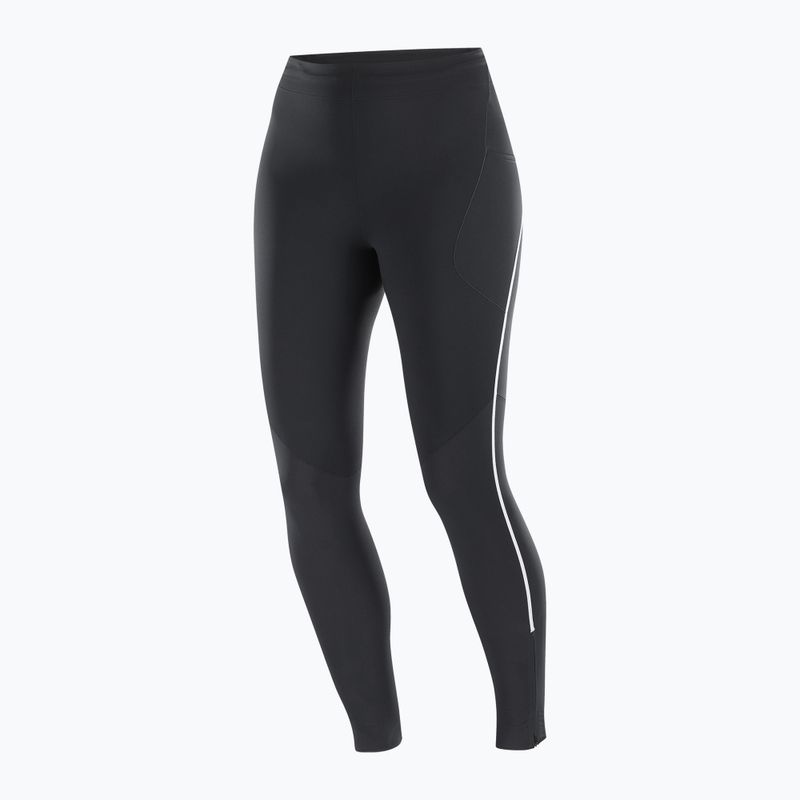 Legginsy do biegania damskie Salomon Sense Aero Stow deep black 6