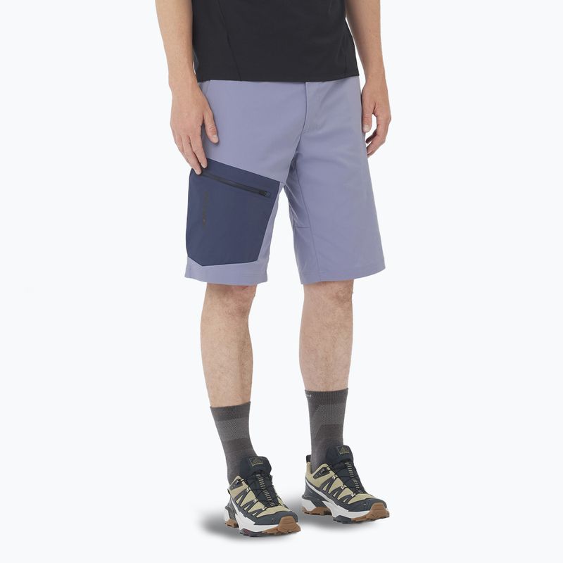 Spodenki trekkingowe męskie Salomon Outerpath Utility blue granite/blue nights