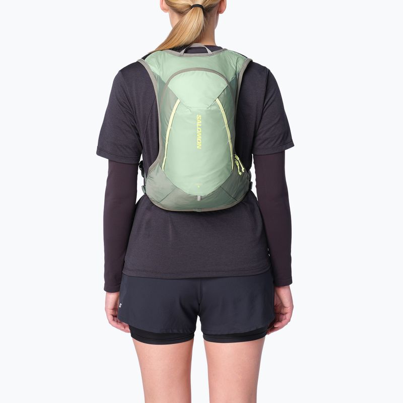 Plecak do biegania Salomon Cross 8 green milieu/agave green 3