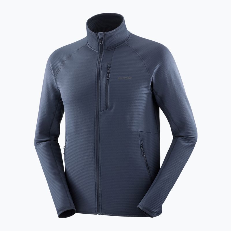 Bluza trekkingowa męska Salomon Lightwarm Full Zip blue nights 7