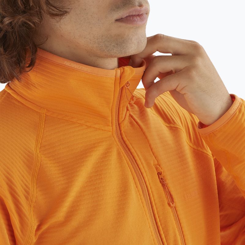 Bluza trekkingowa męska Salomon Lightwarm Full Zip turmeric 3