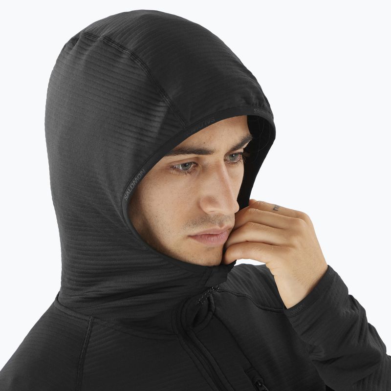 Bluza trekkingowa męska Salomon Sntial Lightwarm Hybrid deep black 3