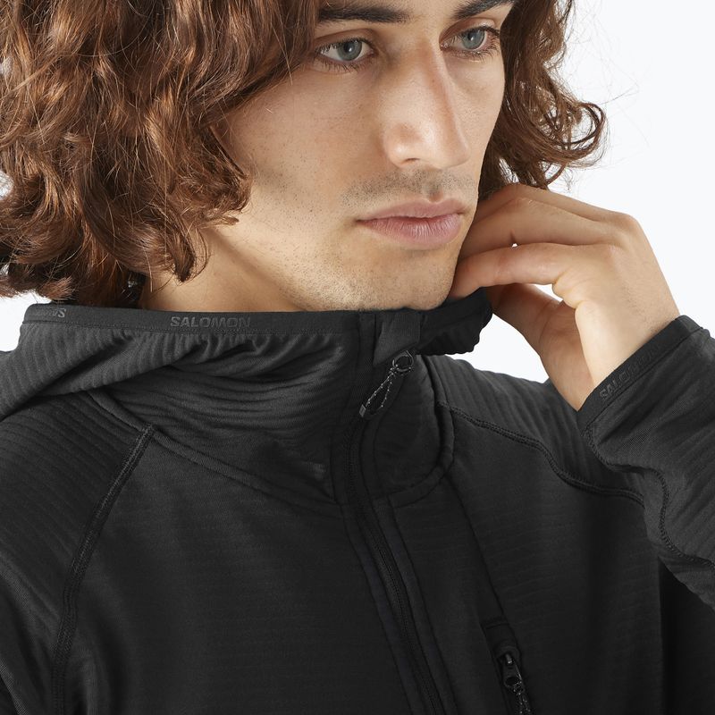 Bluza trekkingowa męska Salomon Sntial Lightwarm Hybrid deep black 4