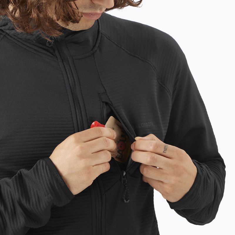 Bluza trekkingowa męska Salomon Sntial Lightwarm Hybrid deep black 5