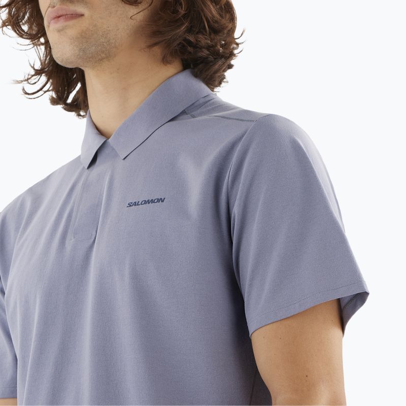 Koszulka polo męska Salomon Trackline Polo blue granite 3