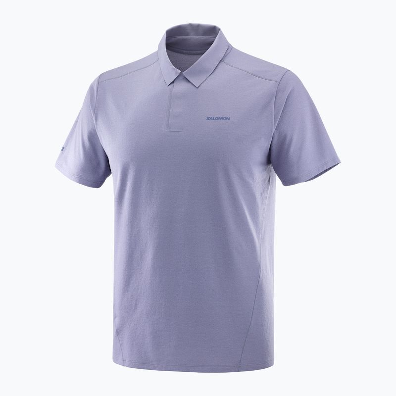Koszulka polo męska Salomon Trackline Polo blue granite 7