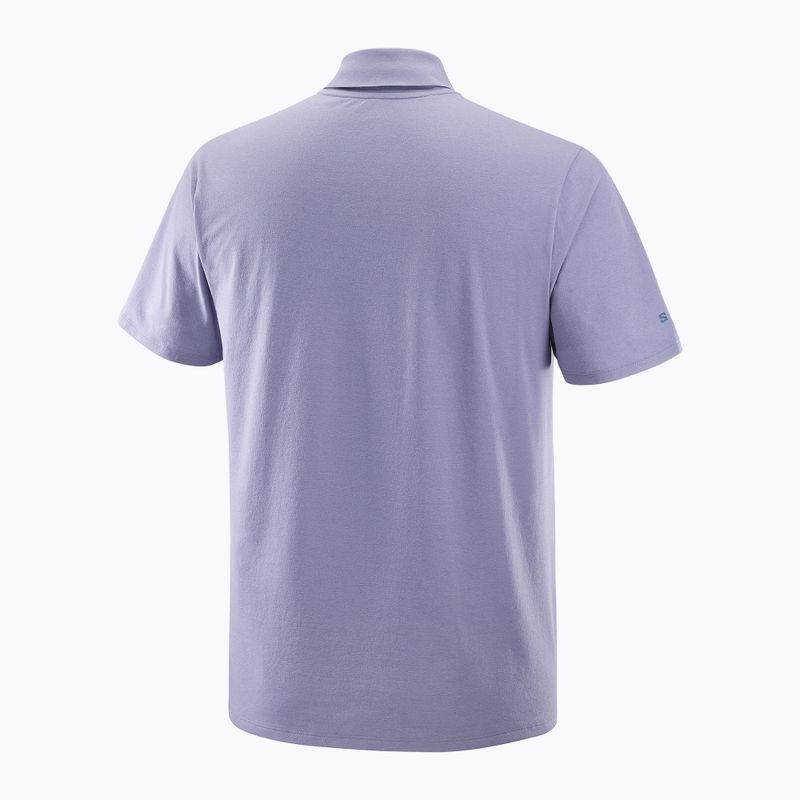 Koszulka polo męska Salomon Trackline Polo blue granite 8