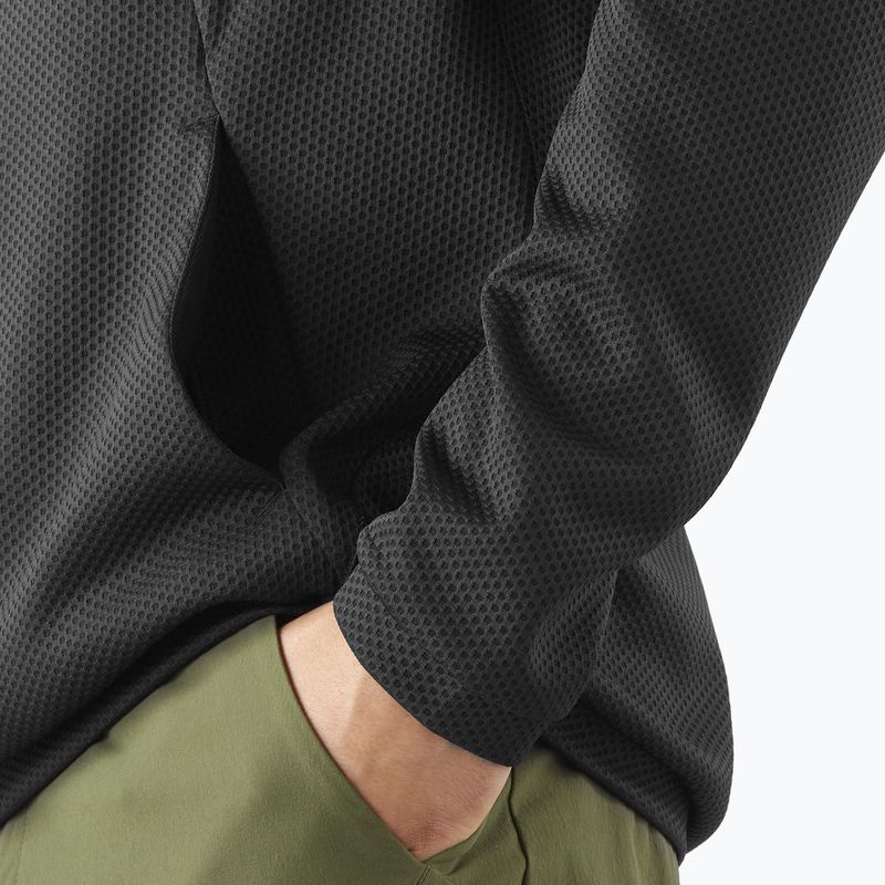 Bluza trekkingowa męska Salomon Motomesh Crewneck deep black 5