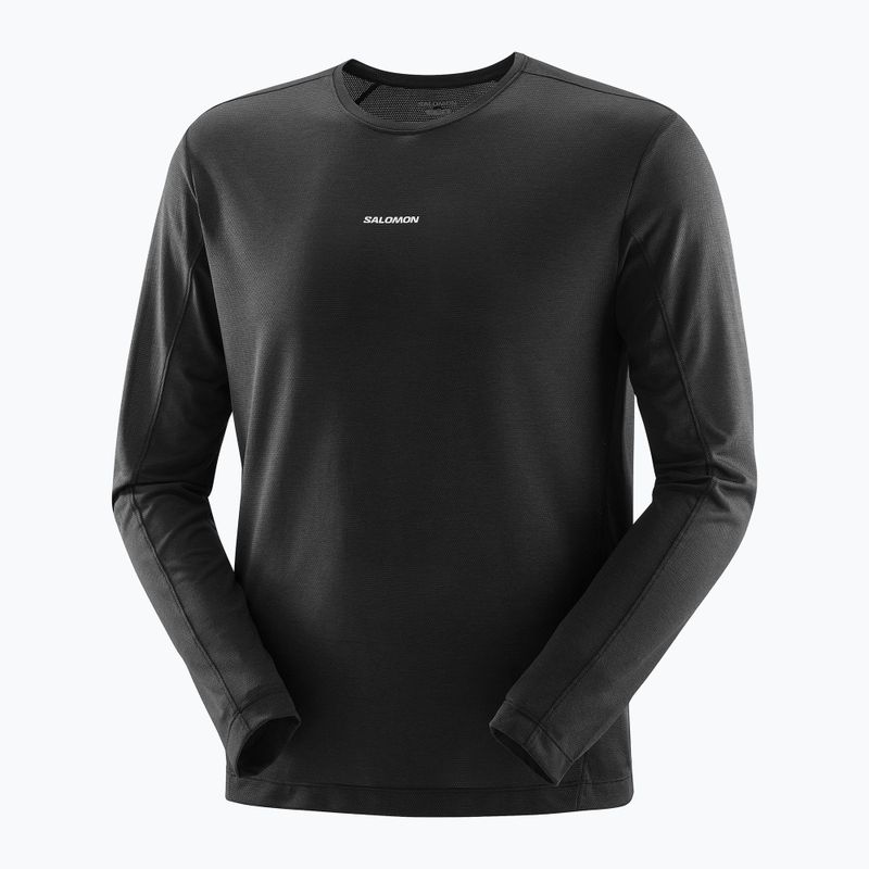 Longsleeve do biegania męski Salomon SHAKEout Core deep black 4
