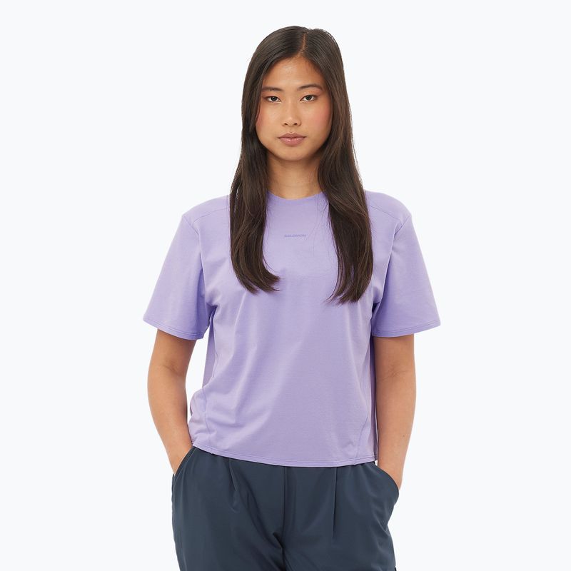 Koszulka damska Salomon Trackline Tee SS violet tulip