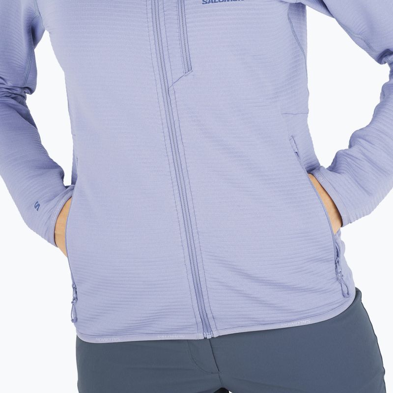 Bluza trekkingowa damska Salomon Lightwarm Full Zip blue granite 4