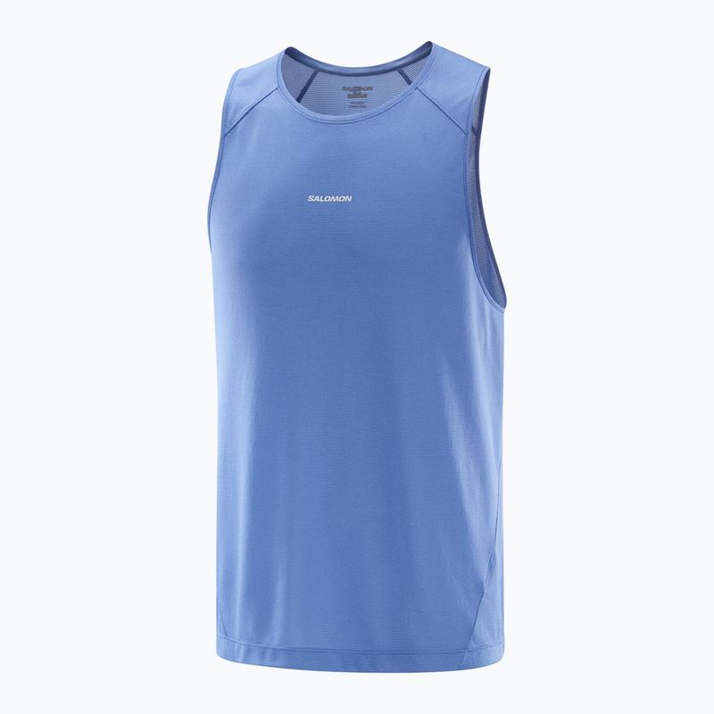 Tank top do biegania męski Salomon Shakeout Core Tank ultramarine 4