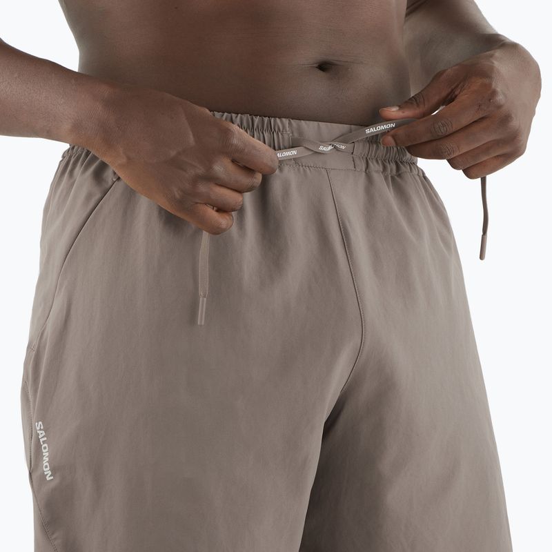 Spodenki do biegania męskie Salomon Shakeout Core 2IN1 7" No Liner iron 3