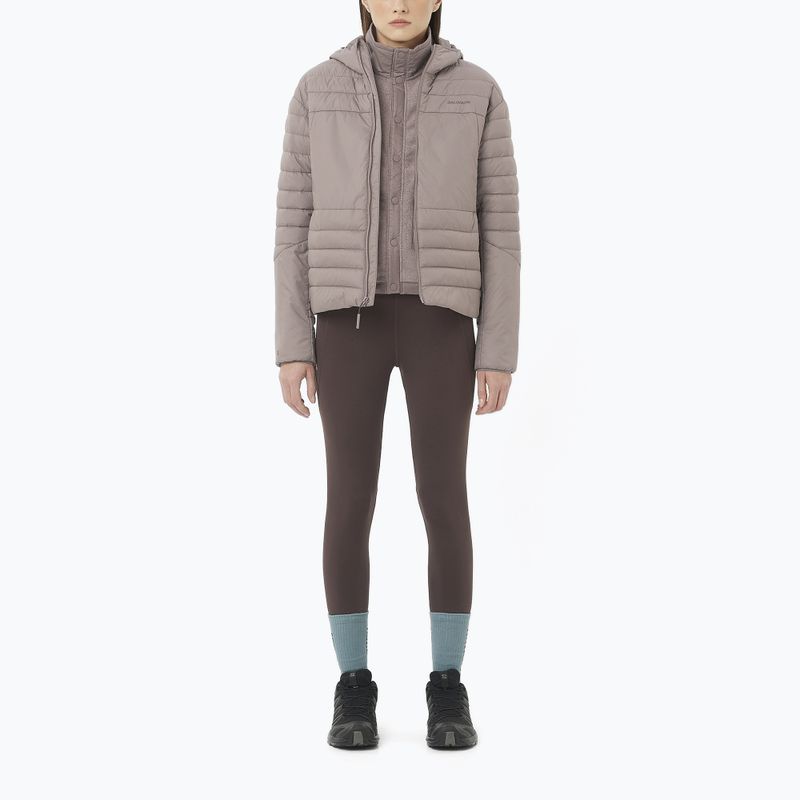 Legginsy do biegania damskie Salomon SHAKEout Bliss 25" coffee bean 2