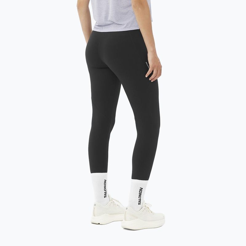 Legginsy do biegania damskie Salomon SHAKEout Bliss 25" deep black 2