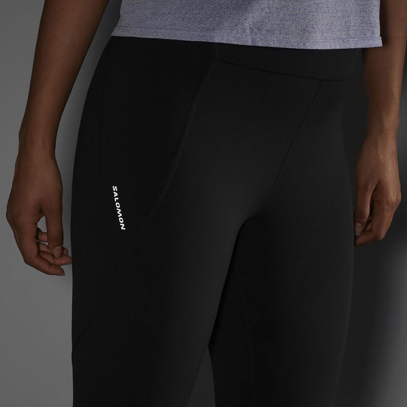 Legginsy do biegania damskie Salomon SHAKEout Bliss 25" deep black 5