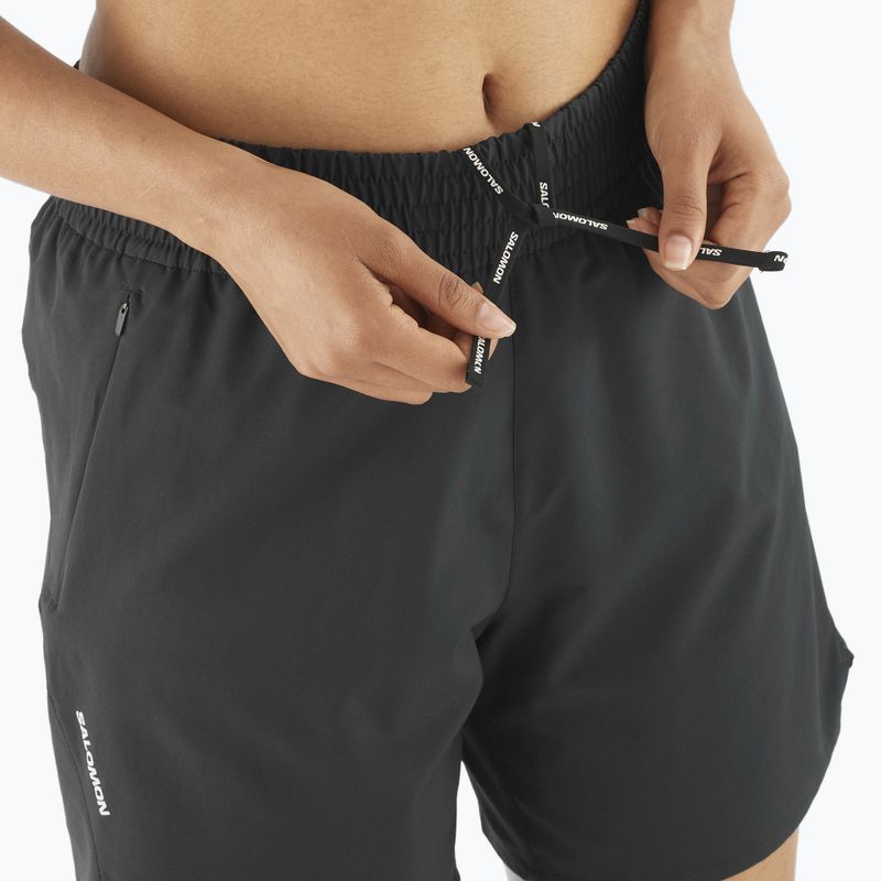 Spodenki do biegania damskie Salomon SHAKEout Core 6" deep black 3